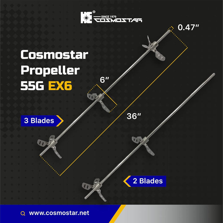 COSMOSTAR Edelstahl Rührmischer mit ausziehbaren Flügeln, 208 Liter / 55 Gallonen Farbmischer Rührpr