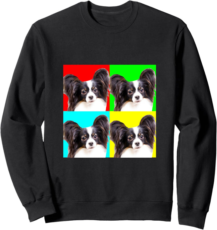 Pop Art Dog Papillons Sweatshirt
