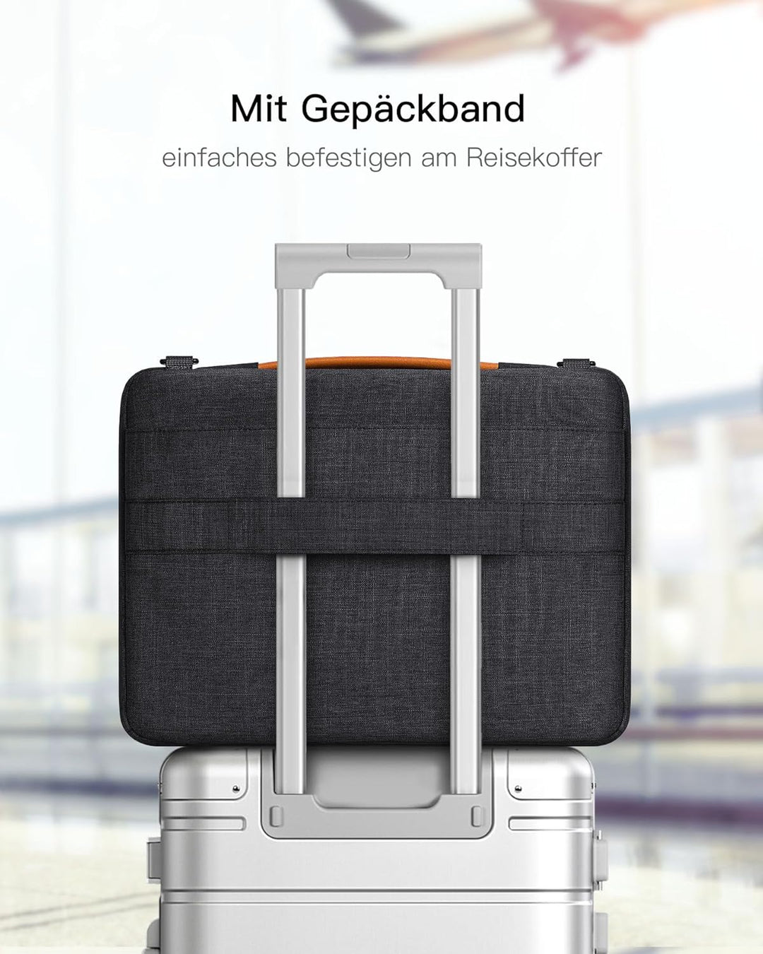 Inateck 360° Rundumschutz Laptoptasche Hülle Schultertasche Kompatibel mit 14 MacBook Pro M4/M3/M2/M