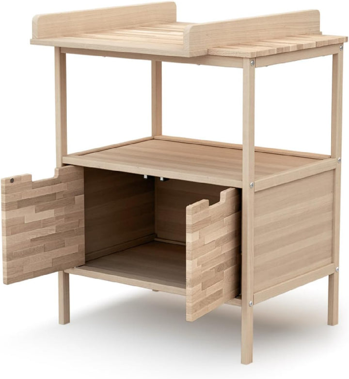 AT4 - Wickelkommode Essentiel Buche roh | 68 x 66 x 90 cm | abnehmbarer Wickelaufsatz inklusive