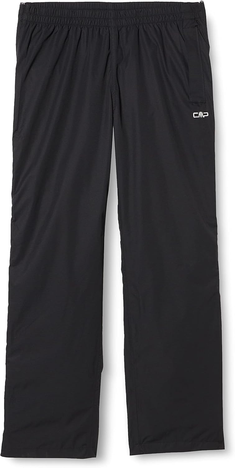 CMP Herren Lange Hose Herren-Regenhose mit Seitlichem Reissverschluss S Schwarz, S Schwarz