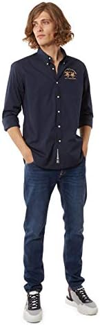 La Martina - Herrenhemd Regular fit, Marineblau, Man M Blau, M Blau
