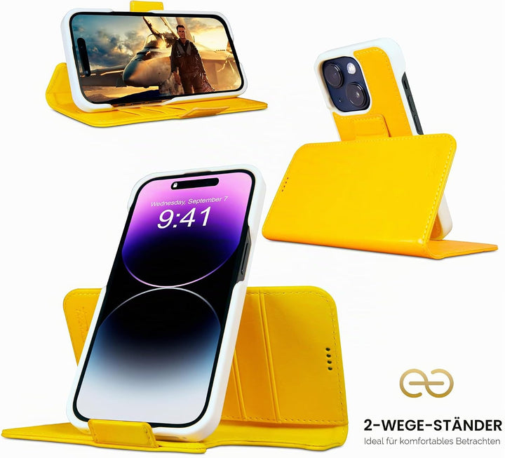 Dreem Fibonacci iPhone 14 Plus Brieftaschen-Etui / 2-in-1 stossfestes Etui und abnehmbares Folio aus