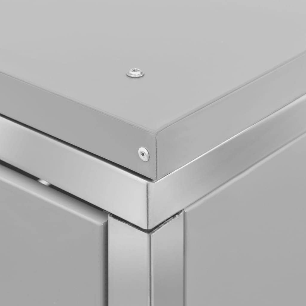 vidaXL Mülltonnenbox für 1 Tonne Abschliessbar Rostfrei Müllbox Mülltonne Mülltonnenverkleidung Müll