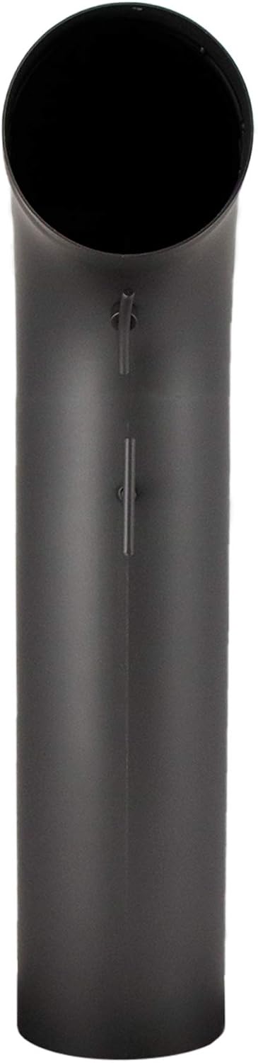 LANZZAS Ofenrohr Set 90° Grad gezogen kurz mit Tür, im Durchmesser, DN Ø 150 mm, Farbe: gussgrau - w