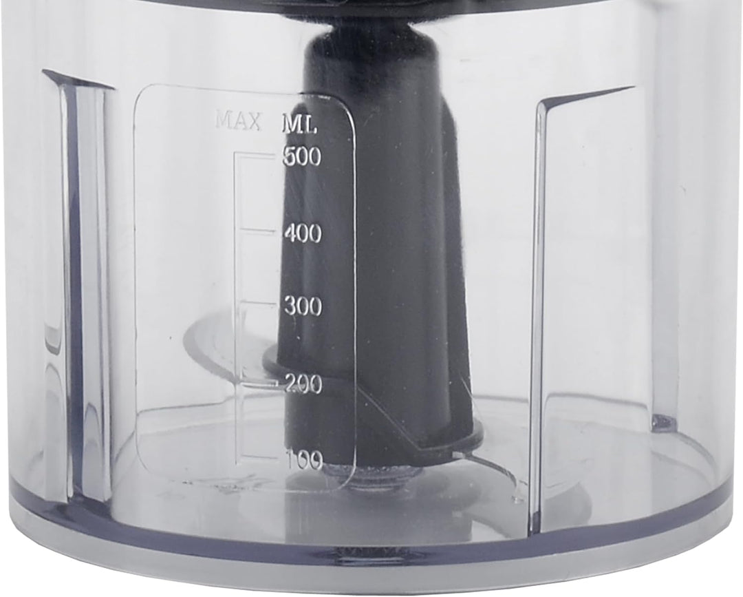 BEPER P102FRU151 4-in-1-Stabmixer, Multifunktionsmixer mit 500-ml-Zerkleinerer, Schneebesen, 700-ml-