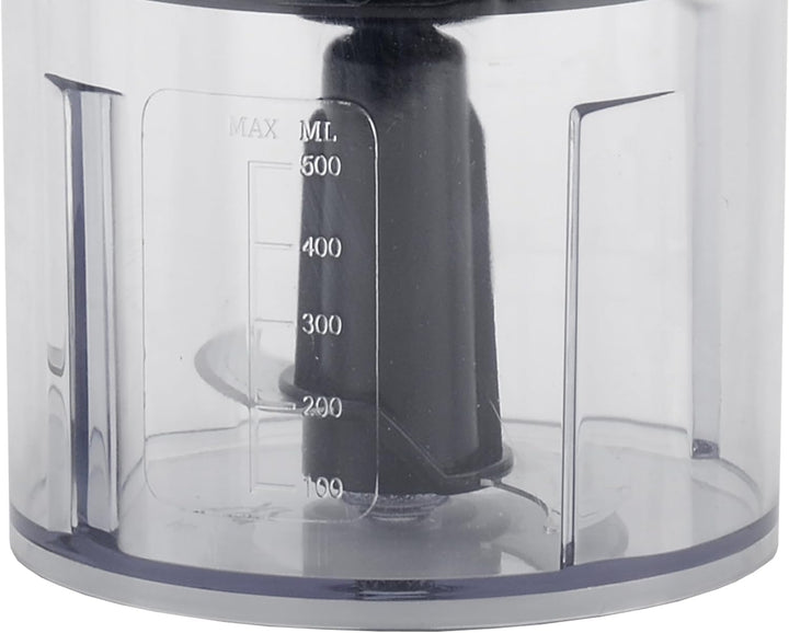BEPER P102FRU151 4-in-1-Stabmixer, Multifunktionsmixer mit 500-ml-Zerkleinerer, Schneebesen, 700-ml-