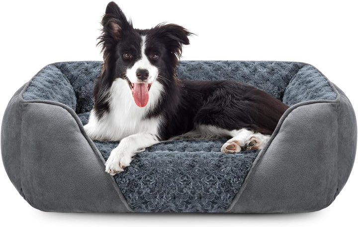 JOEJOY Hundebett Waschbar, Hundebett Mittelgrosse und Grosse Hunde, Anti-Angst Hundekorb rutschfest