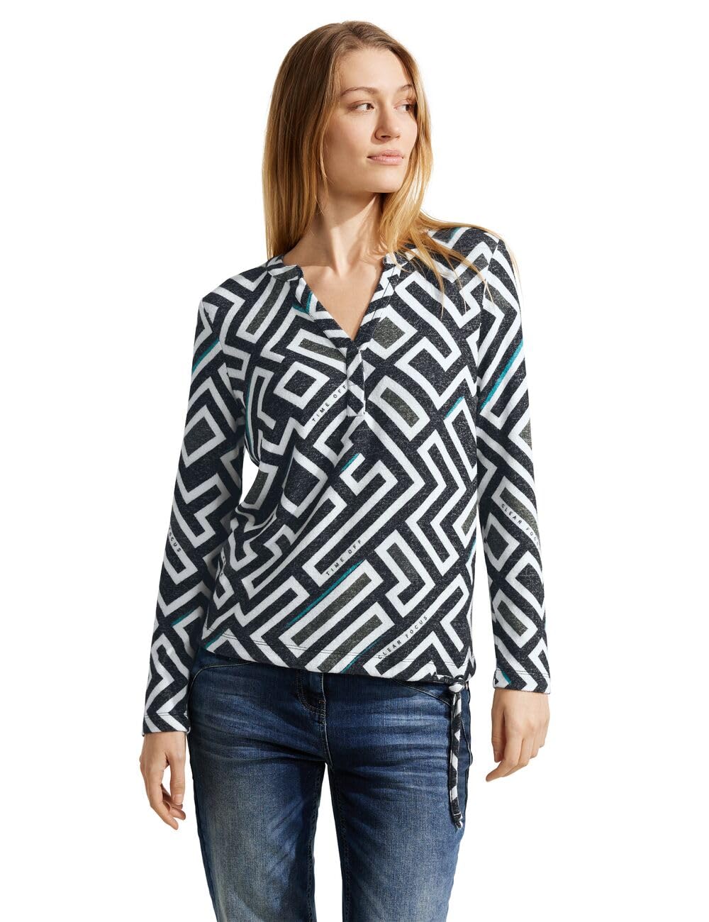 Cecil Damen Langarmshirt Bedruckt, M