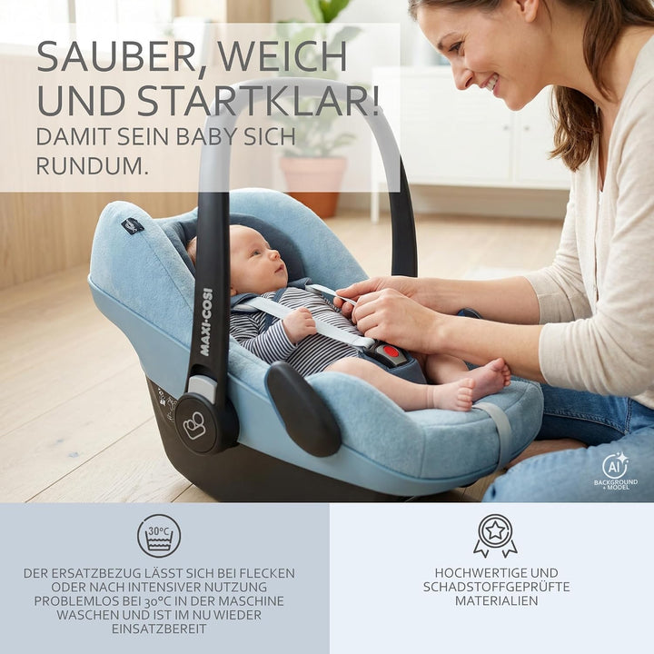 Sommerbezug Babyschale kompatibel mit Maxicosi Pebble &amp; Pebble Plus - Atmungsaktiver Schonbezug Baum