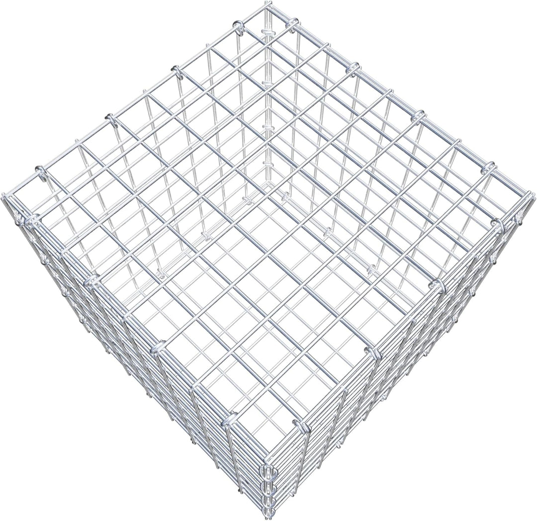 GABIONA Steinkorb-Gabione eckig, Maschenweite 5 x 5 cm, Tiefe 40 cm, Gabione 40 x 40 x 40 cm (L x H