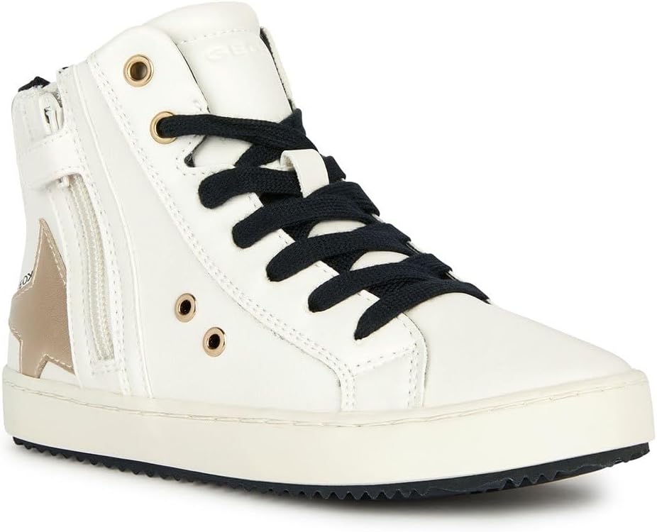 Geox Mädchen J Kalispera Girl A Sneaker 26 EU Lt Ivory Platinum, 26 EU Lt Ivory Platinum