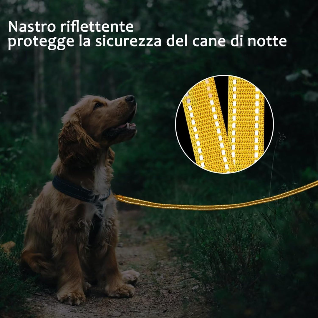 COMSLE Schleppleine für Hunde, 3m / 5m / 10m / 15m / 20m Robuste Lange Hundeleine Reflektierend Trai