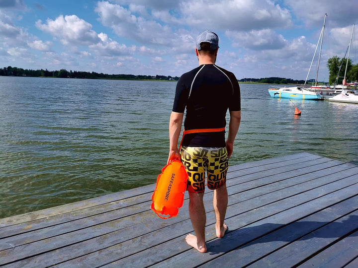 SAFE4SPORT ClassicSwimmer - Aufblasbare Sicherheitsboje zum Schwimmen - Schwimmboje