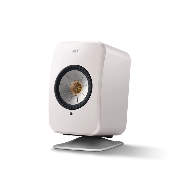 KEF LSX P1 Tischstandfuss Silber Paar, für LSX | Aluminium | Befestigungssystem | 10 Grad Neigung LS