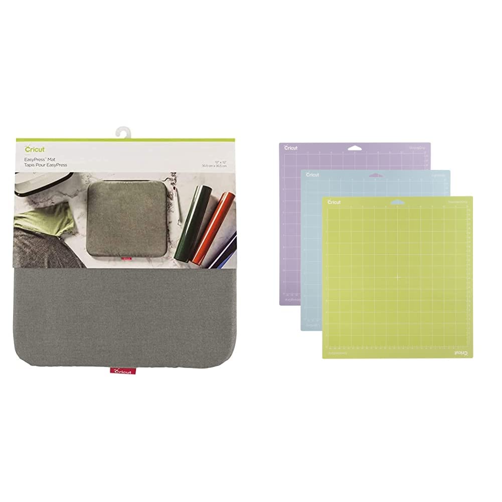 Cricut 2006053 EasyPress-Schneidematte, x 30,5 cm (12" x 12"), Grau, 30,5, PC2006053, 30,5 x 30,5 cm