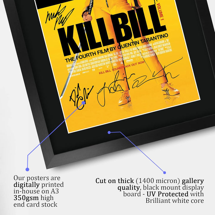 HWC Trading Kill Bill Vol. 1 Die Cast Geschenke Printed Poster Autogramm Bild für Film-Memorabilia F