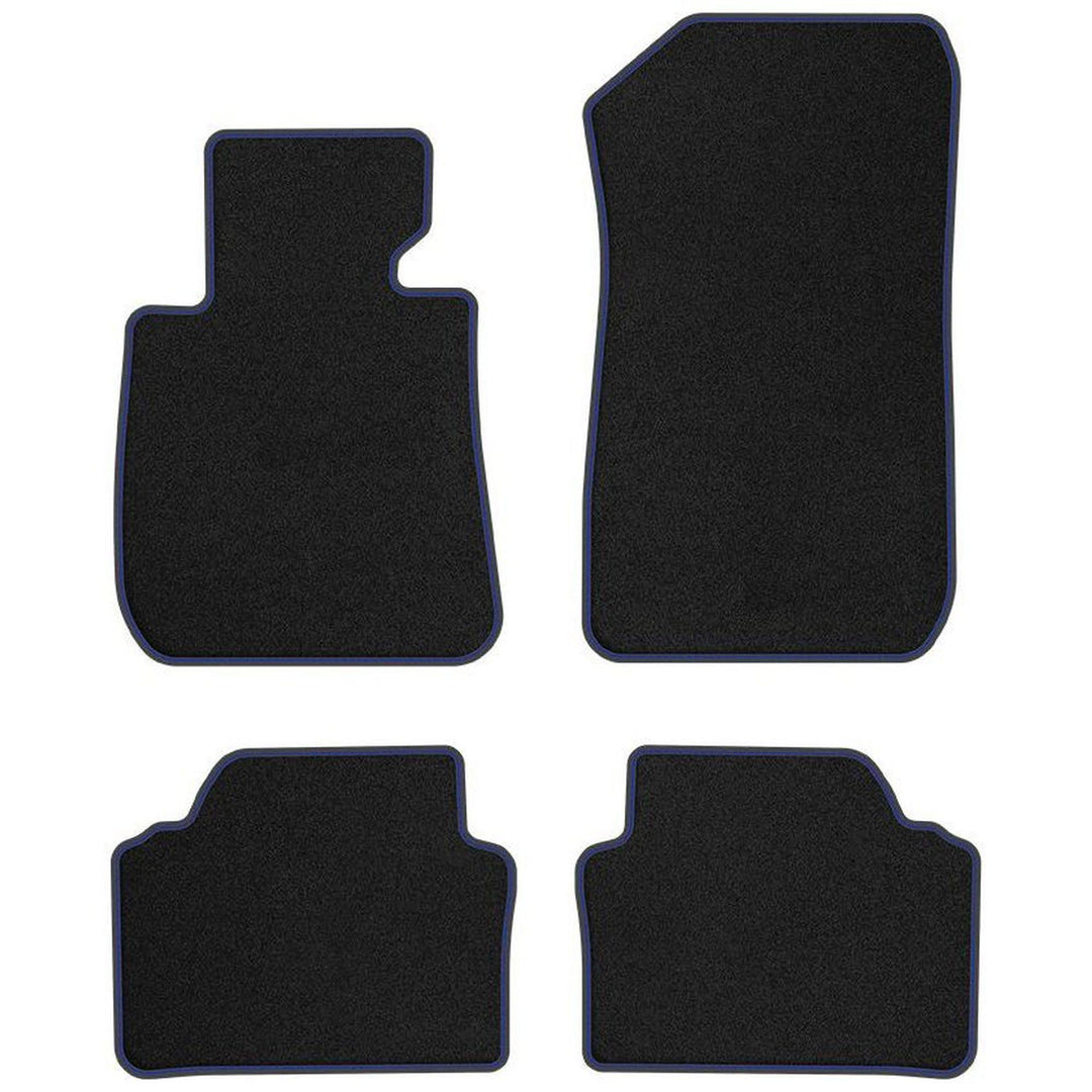 M MOTOS Velours Premium fussmatten Auto kompatibel mit BMW 3er E90 2004-2011 - Premium, Matt, Blau f