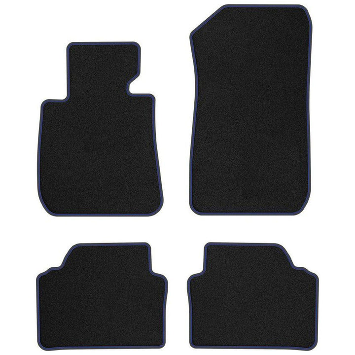 M MOTOS Velours Premium fussmatten Auto kompatibel mit BMW 3er E90 2004-2011 - Premium, Matt, Blau f