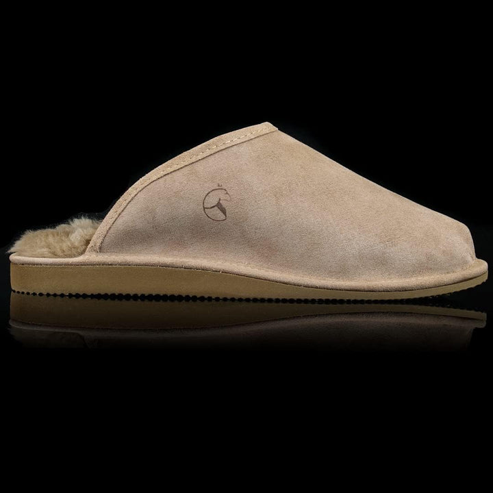 ESTRO Lammfell Hausschuhe Herren Pantoffeln Leder - Warm Lammfellhausschuhe Sheepskin Slippers Warme