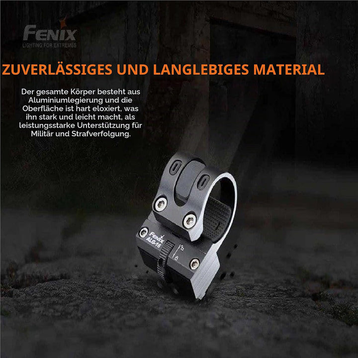 fenix MLOK Taschenlampenhalterung für Taschenlampen mit Körperdurchmesser 23-25, 4 mm, Schwarz, ‎4 x
