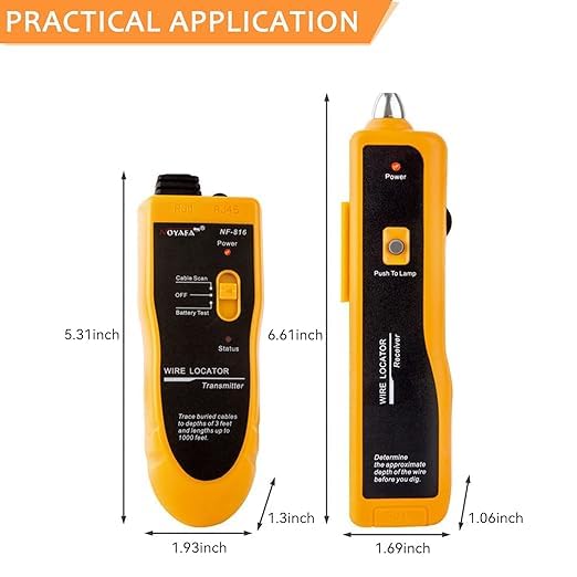 NOYAFA nf-816-c Underground Kabel Draht Locator Locate Pet Zaun, Sprinkler Control, Metall-Rohre, Dr