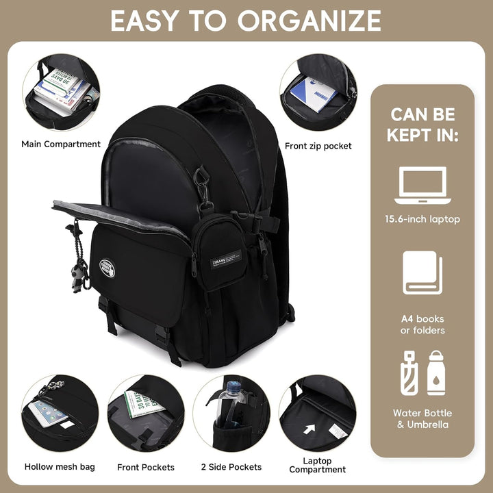 Amythe Schulrucksack Jungen Teenager, Gross Rucksack Schule Lässiger Oberstufe Schulranzen Wasserabw