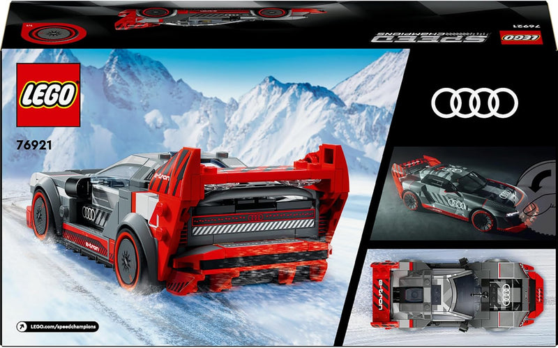 Lego Speed Champions Audi S1 e-tron Quattro Rennwagen Set mit Auto-Spielzeug zum Bauen, Spielen und