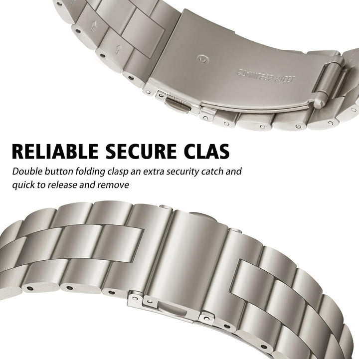 QAZNZ Metall Armband Kompatibel mit Apple Watch Armband 45mm 44mm 49mm 42mm, Edelstahl Metall Ersatz