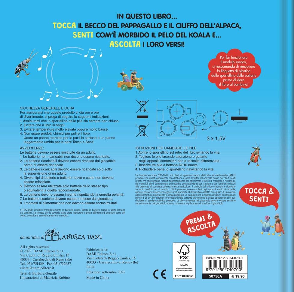 Animali del mondo. Tocca senti ascolta. Ediz. a colori (Tocca e senti), Pappband