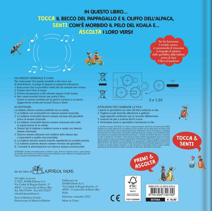 Animali del mondo. Tocca senti ascolta. Ediz. a colori (Tocca e senti), Pappband
