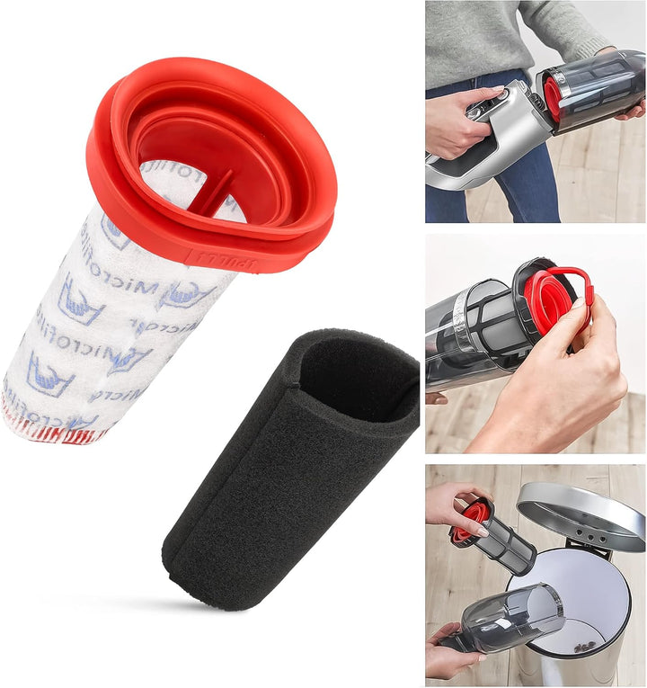 SATZ MIT 3 STÜCK FILTER KOMPATIBEL MIT BOSCH FLEXXO SERIE 4 & ATHLET ZOO AKKU STAUBSAUGER FILTERLUX