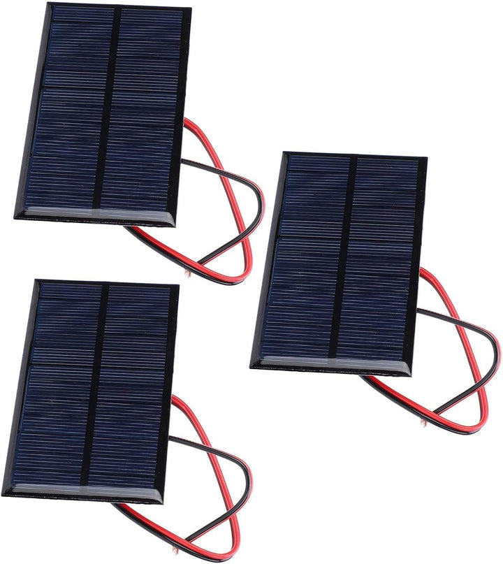 3pcs Solarpanel Solarmodul, DC 6V 1W Polysilicium Solarpanel Zelle Leistungsmodul Solarzelle Photovo
