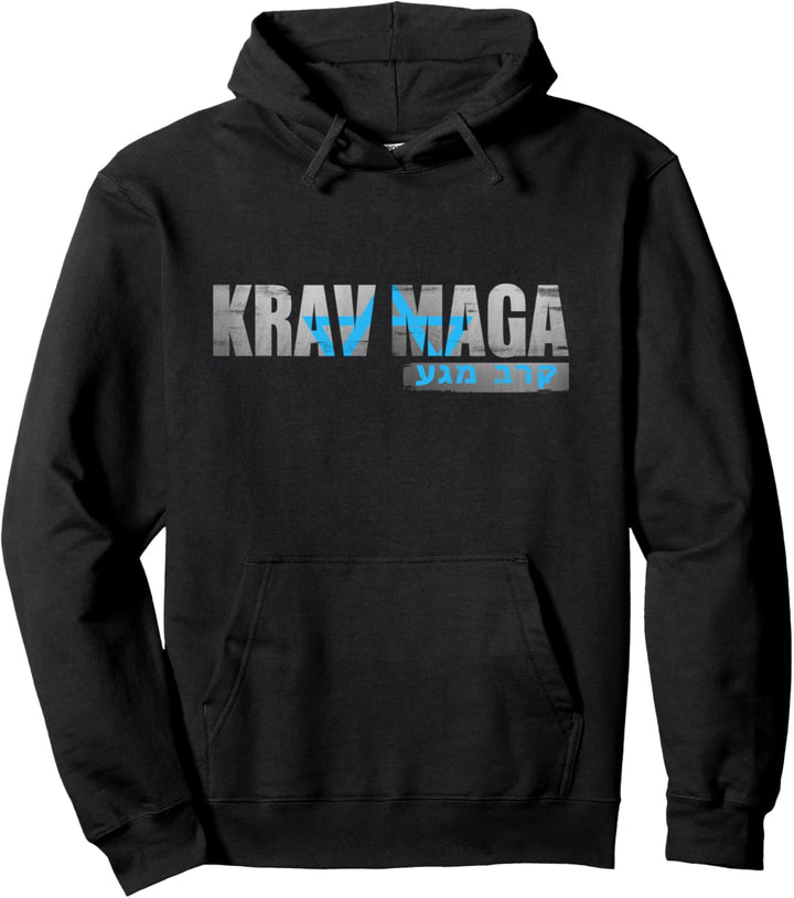 Krav Maga Israeli Combat System Hebrew Vintage Pullover Hoodie