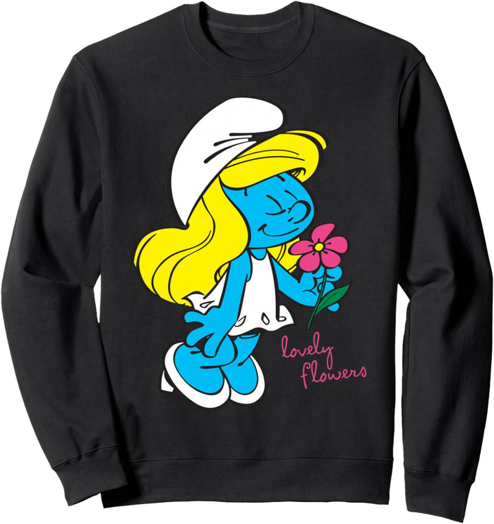 Die Schlümpfe Schlumpf Charakter Blumen Sweatshirt