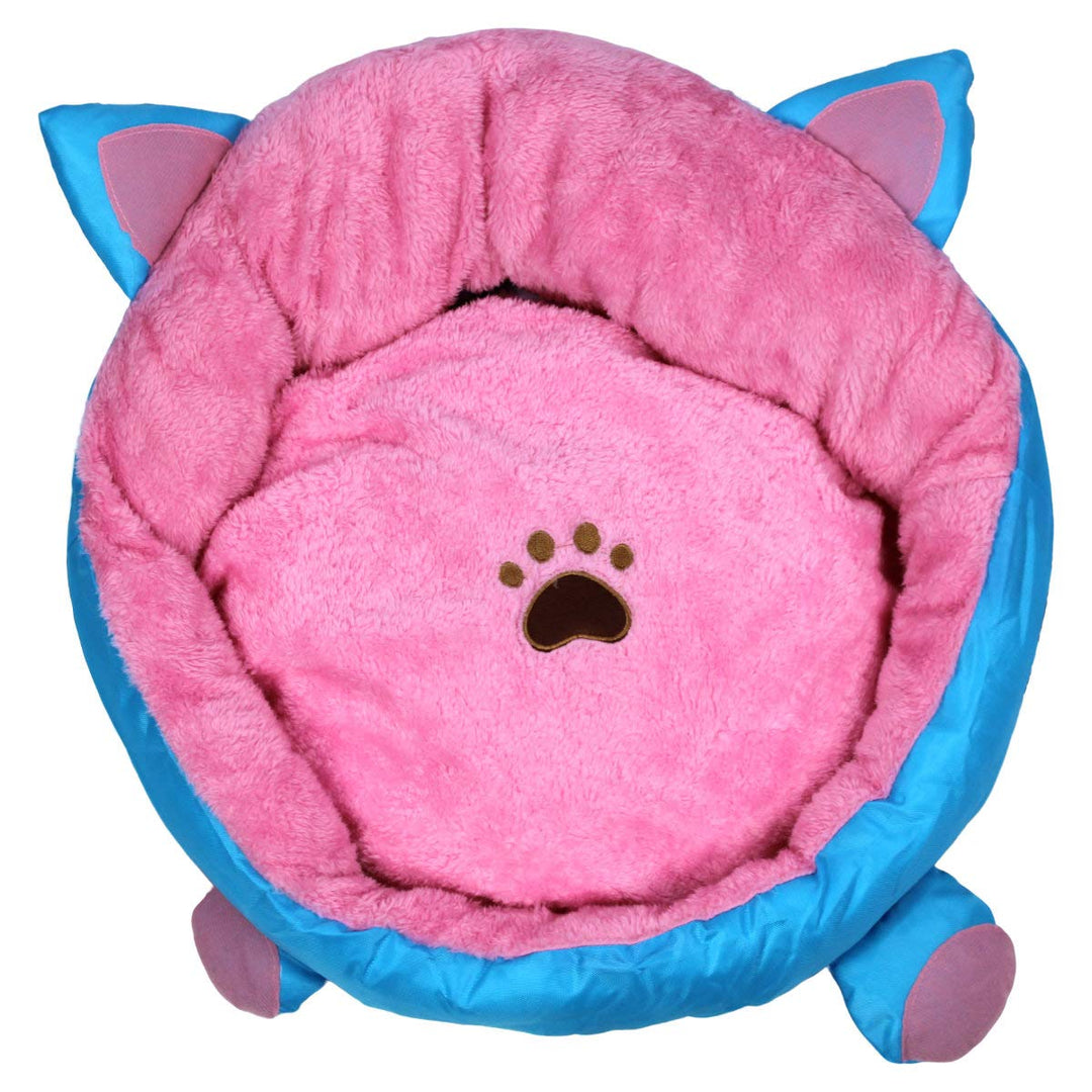 Katzenbett mit Ohren rosa/blau, rosa/blau