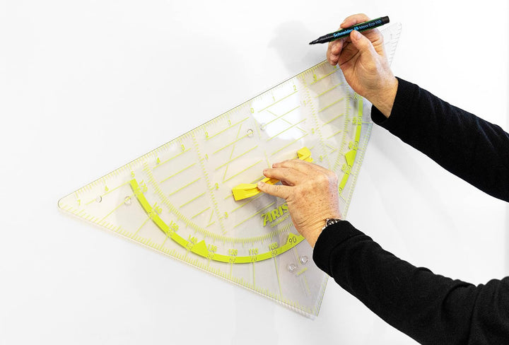 Aristo Wandtafel Geodreieck (80 cm Hypotenuse, mit Griff, Kunststoff)