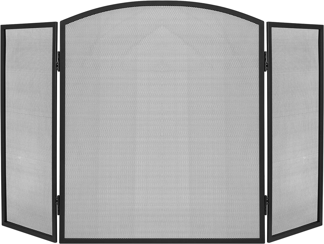 3-seitiger Kaminschirm Kaminfunkenschutz Funkengitter Schwarz