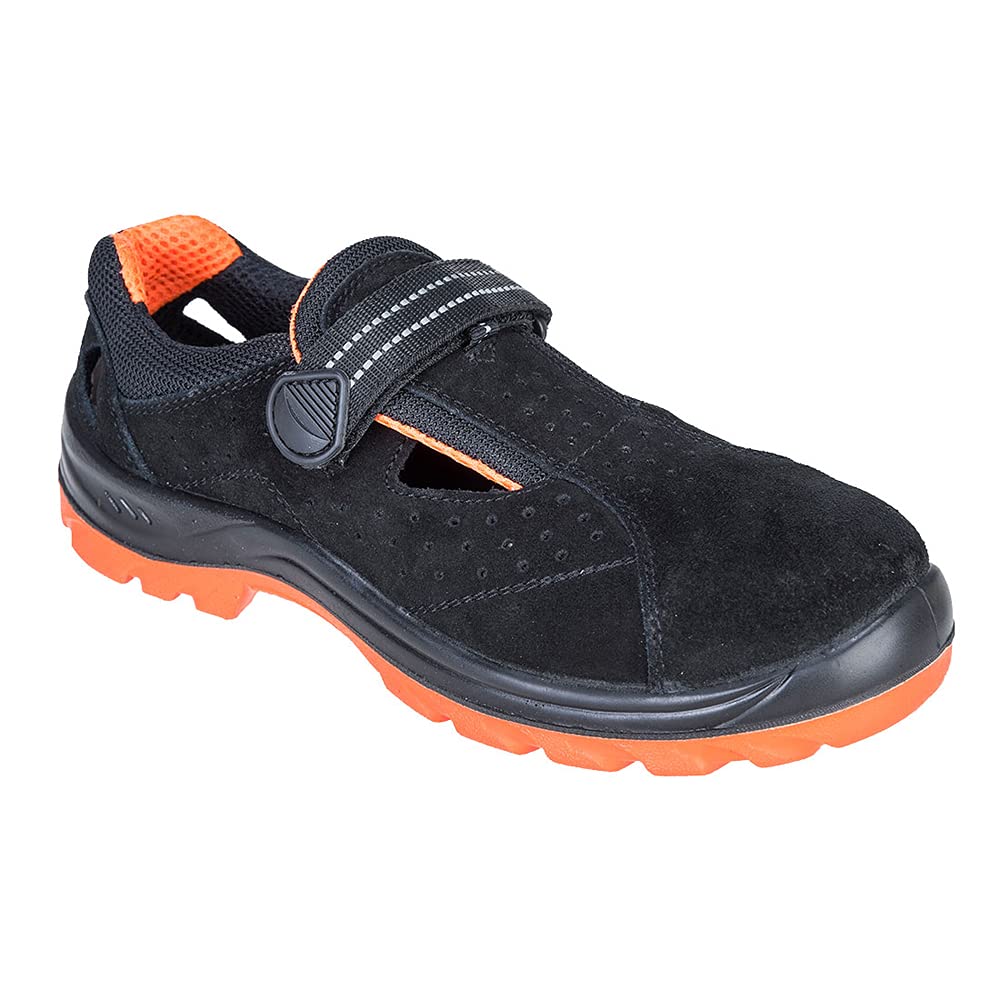 Portwest Steelite Obra Sandale S1, Grösse: 40, Farbe: Schwarz, FW42BKR40 40 EU Schwarz, 40 EU Schwar