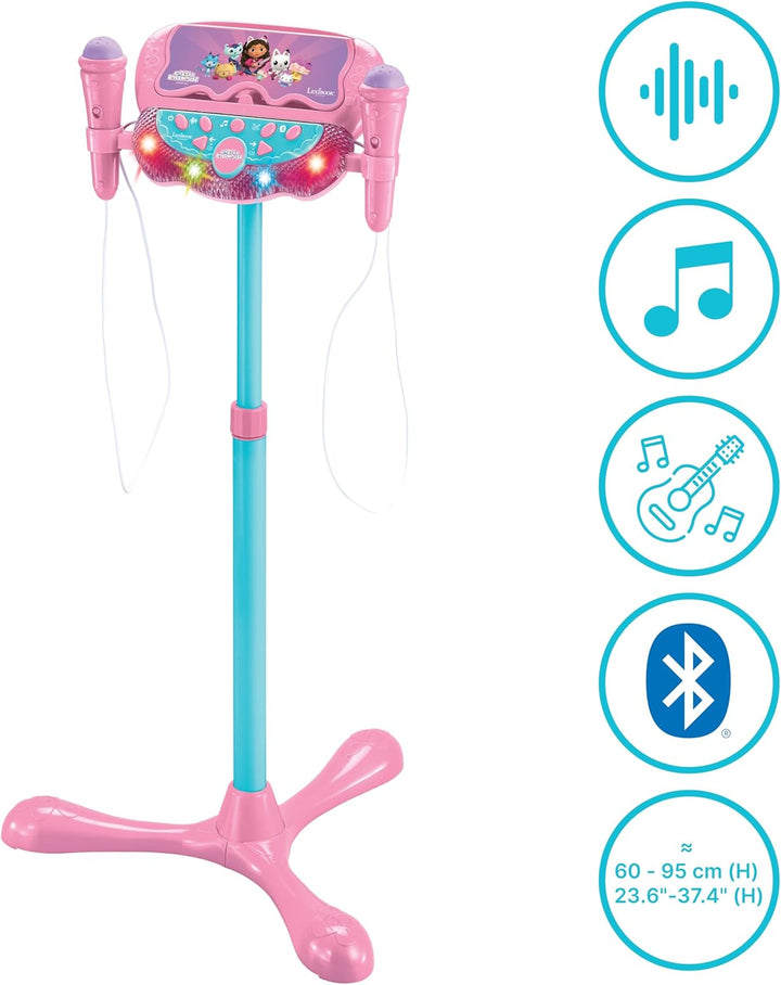 Lexibook, Gabby’s Dollhouse, Leuchtender Bluetooth-Lautsprecher auf Ständer für Kinder, Musikspiel,