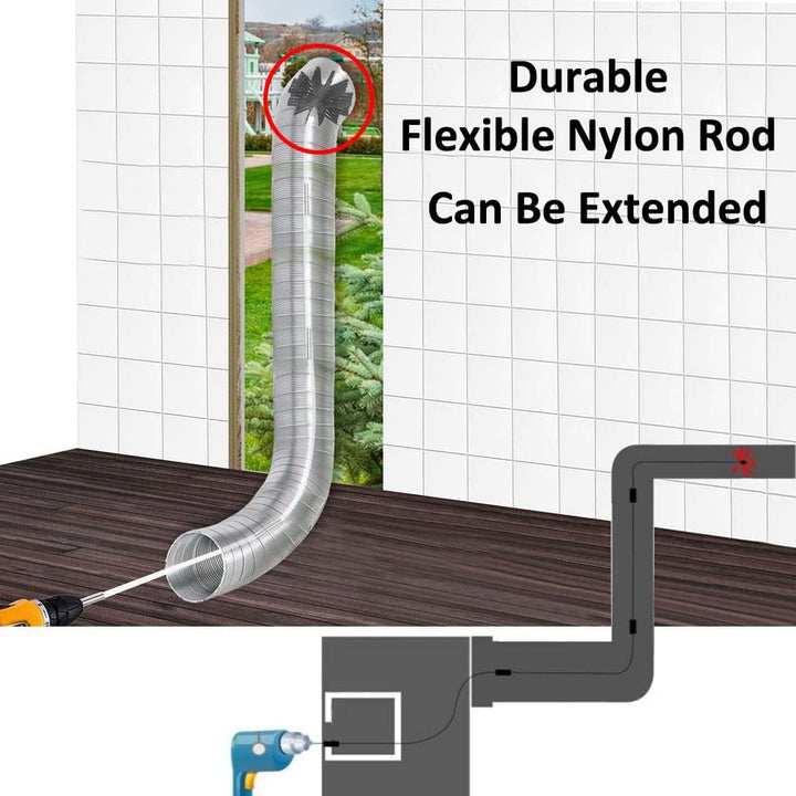MOCNT Kaminbürste Stange Set Ofenrohrbürste Reinigungsbürste Schornsteinbürste Schornsteinfegerbesen