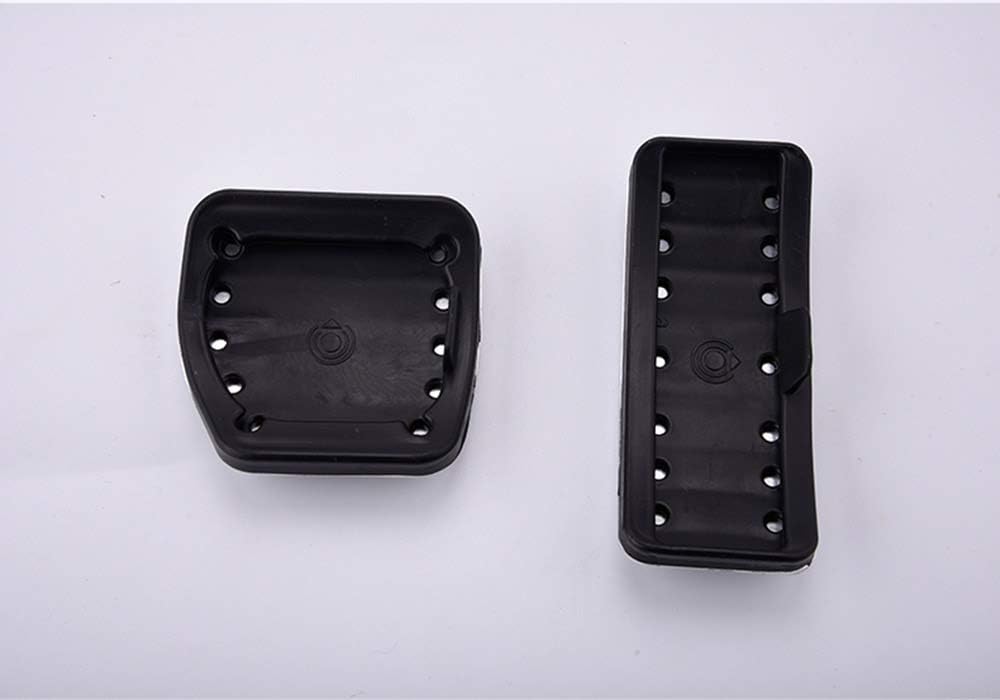 SHIFENG Für Smart 453 Fortwo Forfour Gaspedal Bremspedal Abdeckung Zubehör (Silber, Smart-Logo)