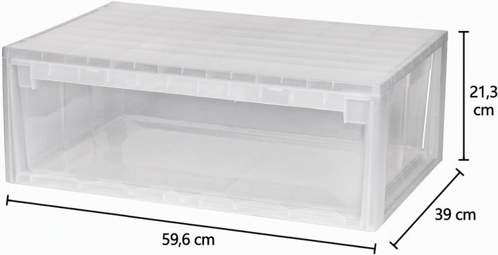 KREHER Schubladenbox mit 36 Liter Nutzvolumen in Grösse Extra Large (XL). Passend für z.B. Pullover,
