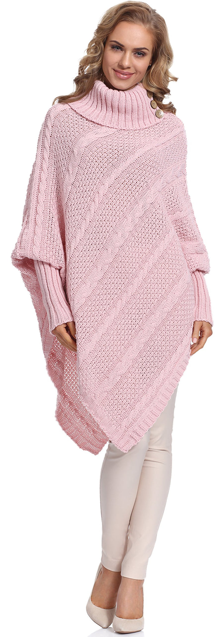 Merry Style Damen Poncho C46l4, Einheitsgrösse Puderrosa