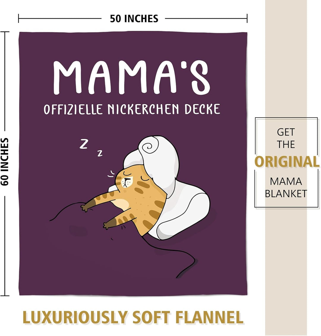 Geschenke für Mama – Lustige Kuscheldecke für Mama in besonders weicher Qualität – Geburtstagsgesche