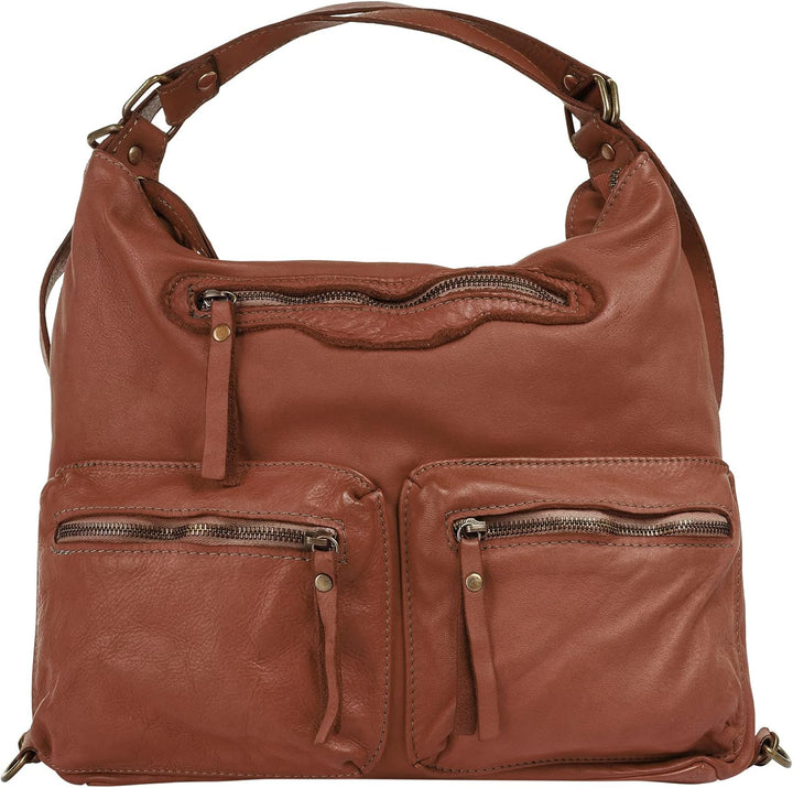 Samantha Look Shopper Echt Leder Damen - 021327 Cognac, Cognac