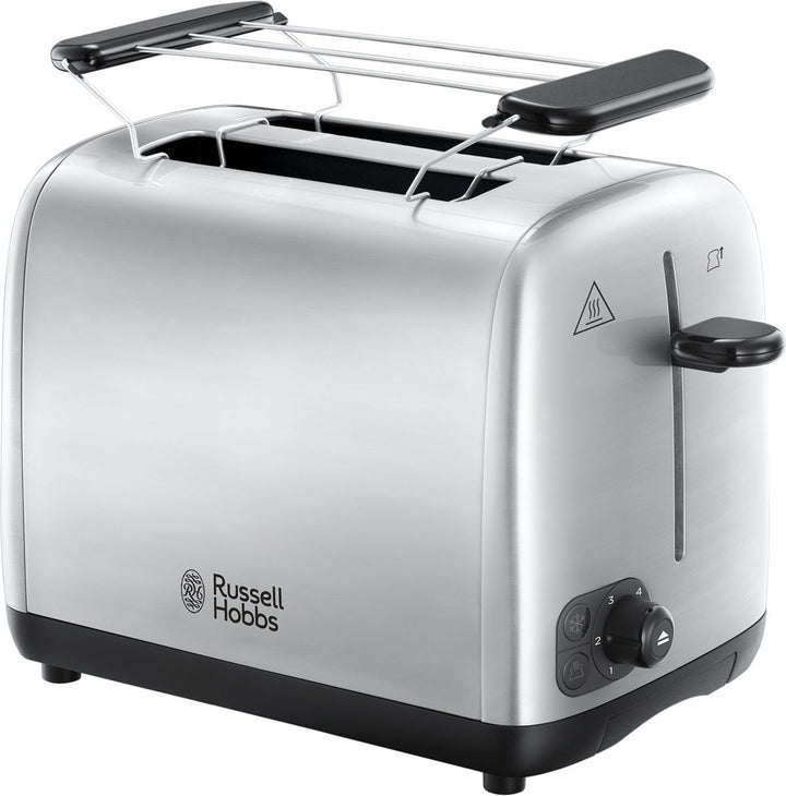 Russell Hobbs Toaster [für 2 Scheiben] Adventure Edelstahl (extra breite Toastschlitze, inkl. Brötch