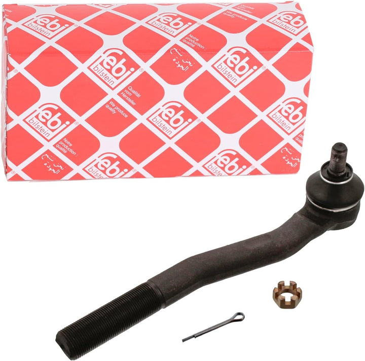 febi bilstein 41090 Spurstangenendstück mit Kronenmutter und Splint , 1 Stück Vorderachse rechts, Vo