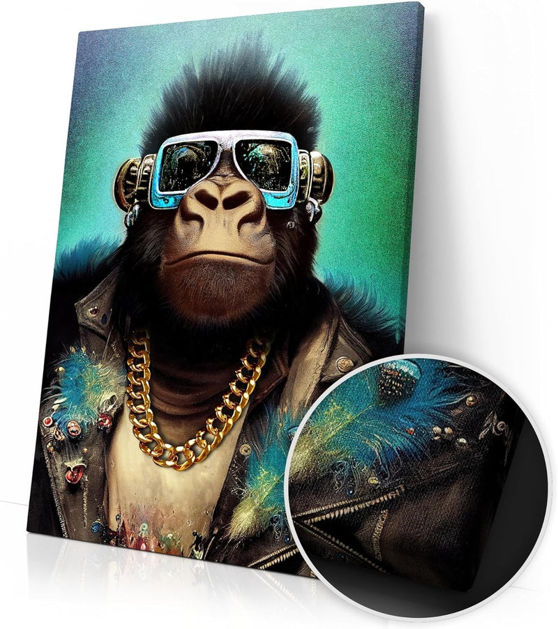 Artmazing | Gorillabild gross hochformat | Bilder Affen modern | S-Art Bilder | Gorillabilder Modern