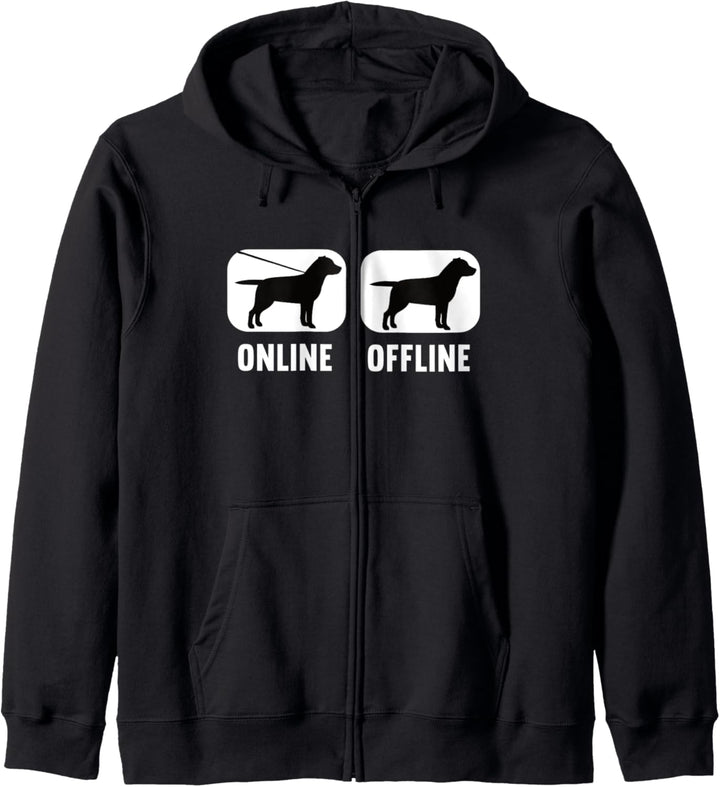 Online Offline Golden Retriever Hund Hunde Hundebesitzer Kapuzenjacke